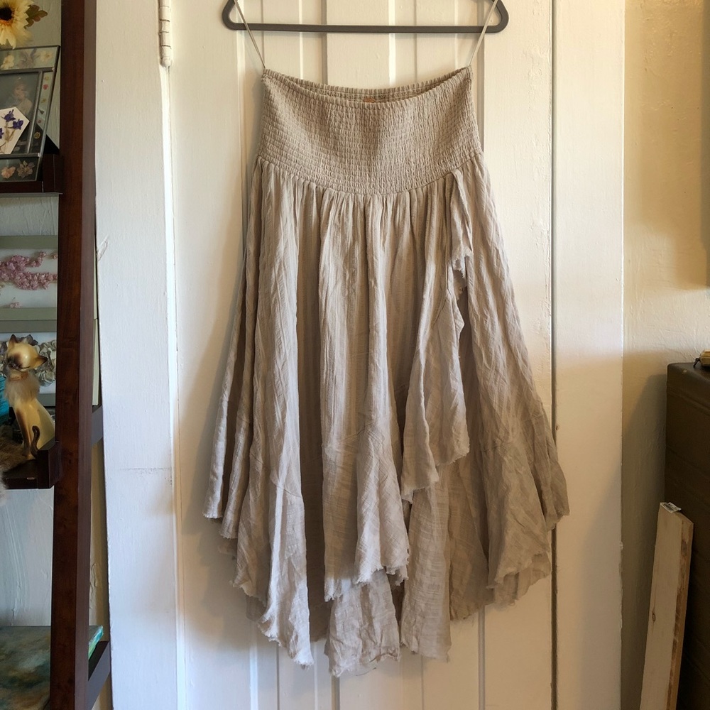 Free People Smocked Gauze Maxi skirt